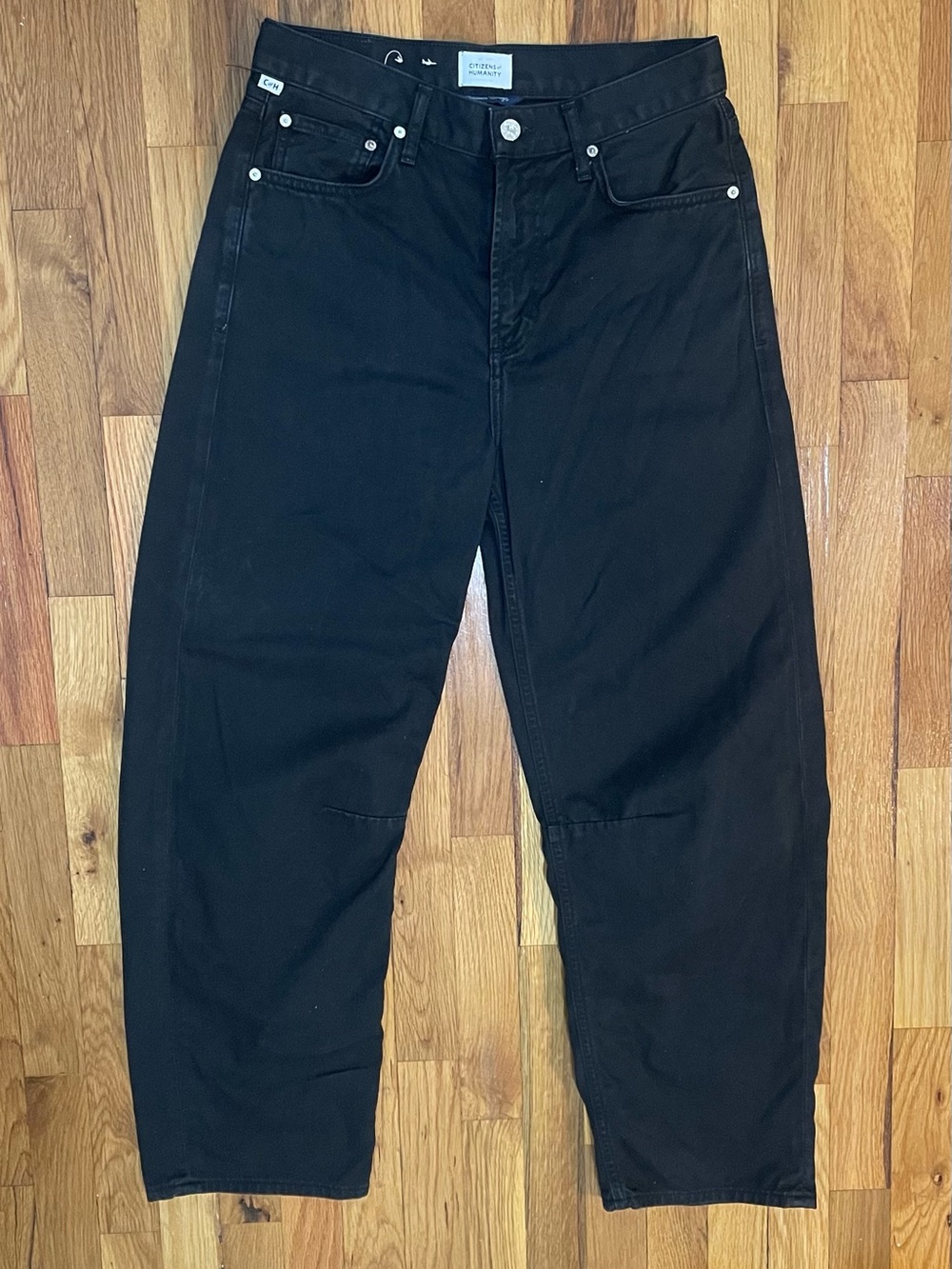 Citizens of Humanity Miro Washed Black Barrel Pants Size 26 - Picture 5 of 10
